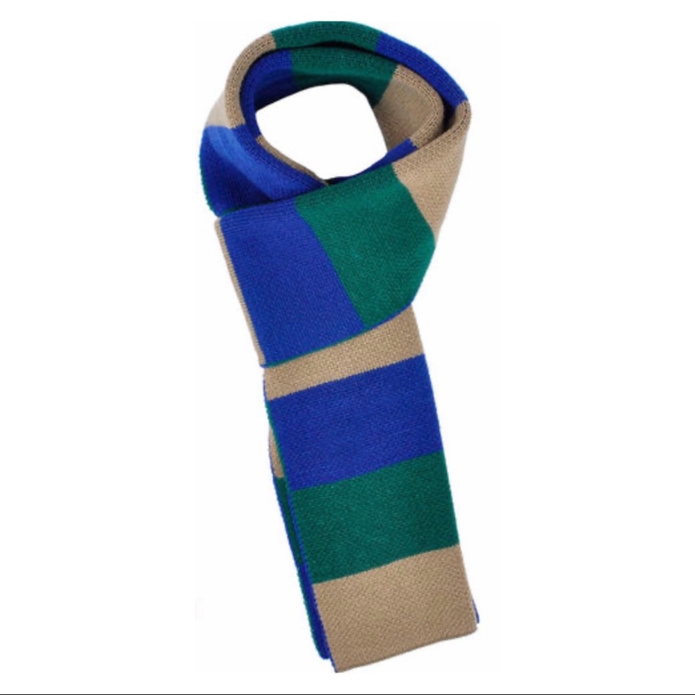 Unisex Winter Knit Colorblock Scarf